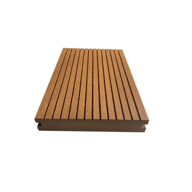 Planche de terrasse solide WPC (composite bois-plastique) pour la décoration extérieure