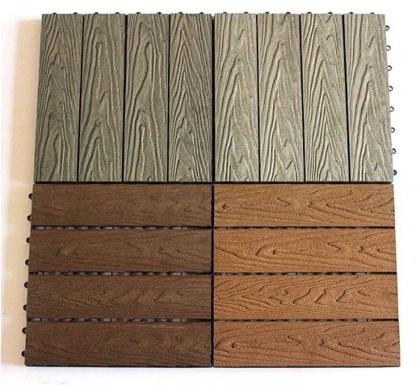 300X300mm composite deck tile with wood grain