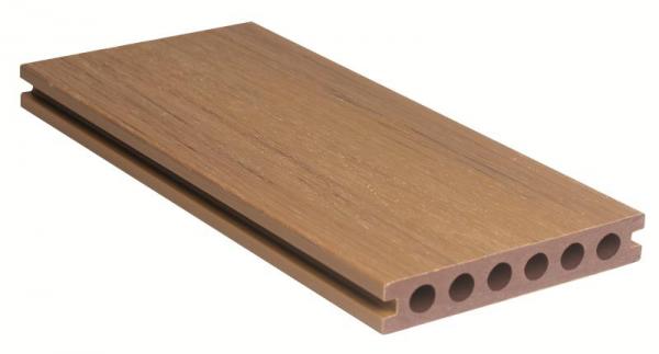Co-Extrusion Hollow Exterior Wood Plastic Composite WPC Deck Floor Board Kina Produsent Leverandør