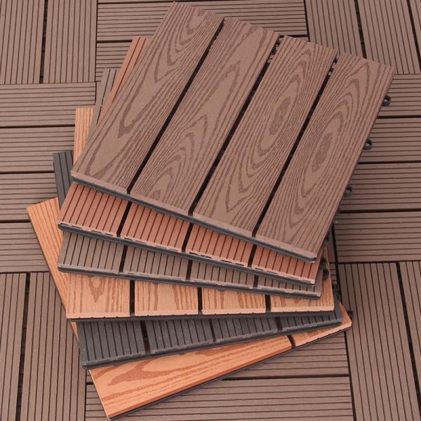 Composite wood deck tile easy installed