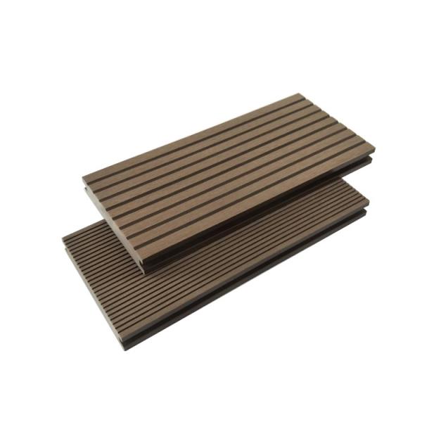 Tablero de cubierta de madera maciza de plástico compuesto de madera al aire libre WPC