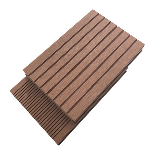 Wood Plastic Composite Decking Boards with Wood Grain/WPC Solid Decking